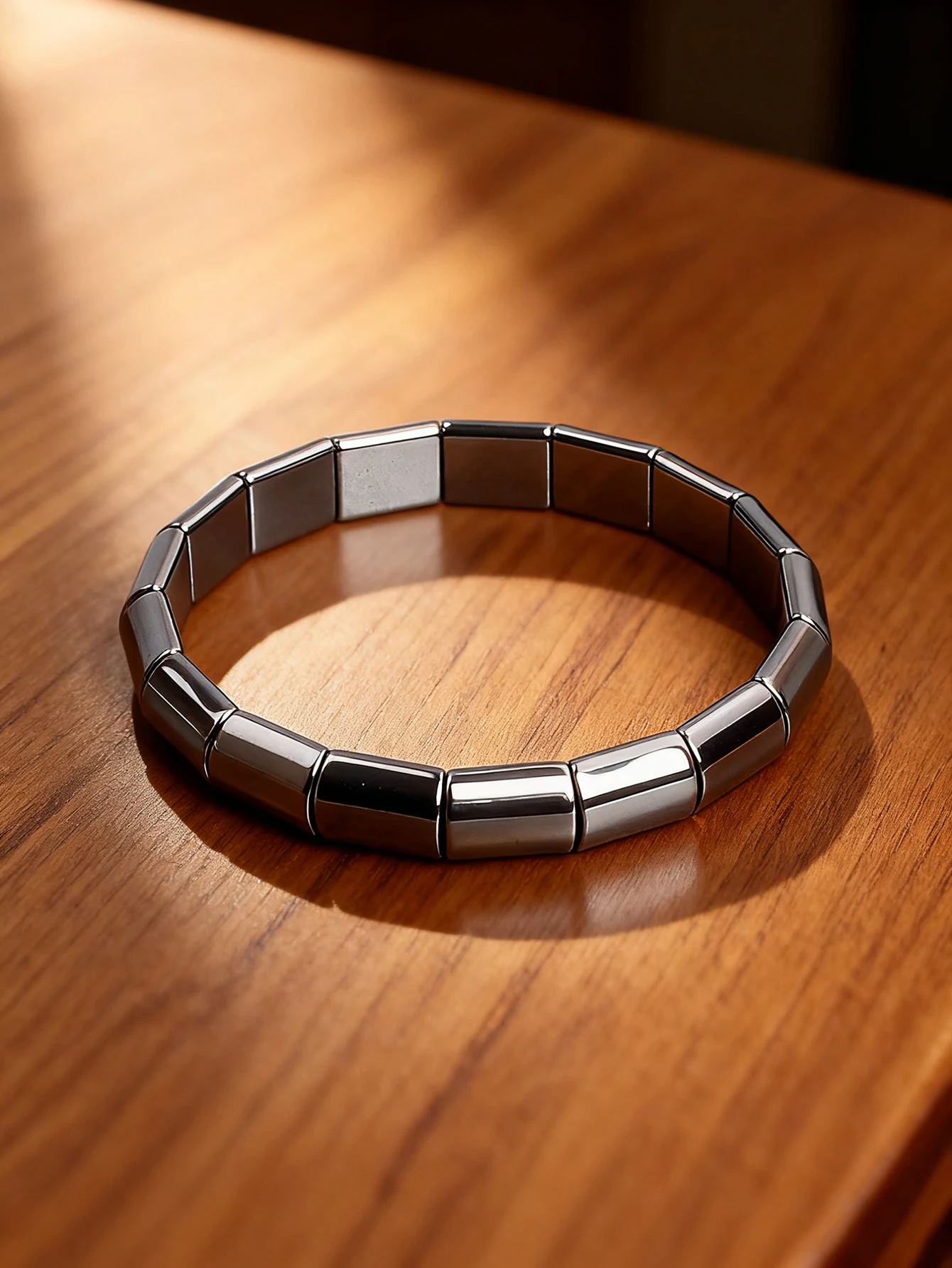 Bracelet de perles de bambou en hématite pour hommes, pierre naturelle pour la Protection de la force vigoureuse, Courage de confiance et bijoux d'équilibre masculin