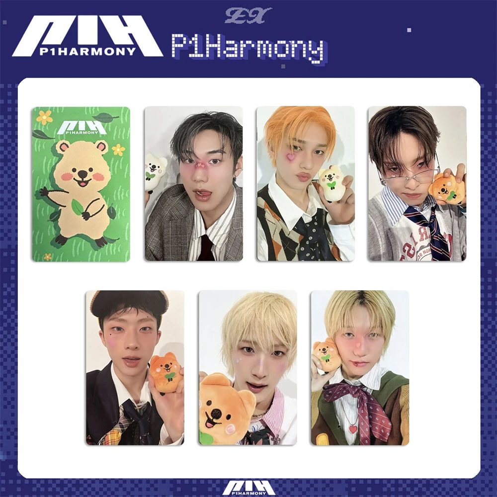 6 Pçs/set KPOP P1Harmony Cartões Postais Novo Álbum EX Photocards KEEHO THEO JIUNG INTAK SOUL Cartões Lomo de Duas Faces Fãs Coletar Presente