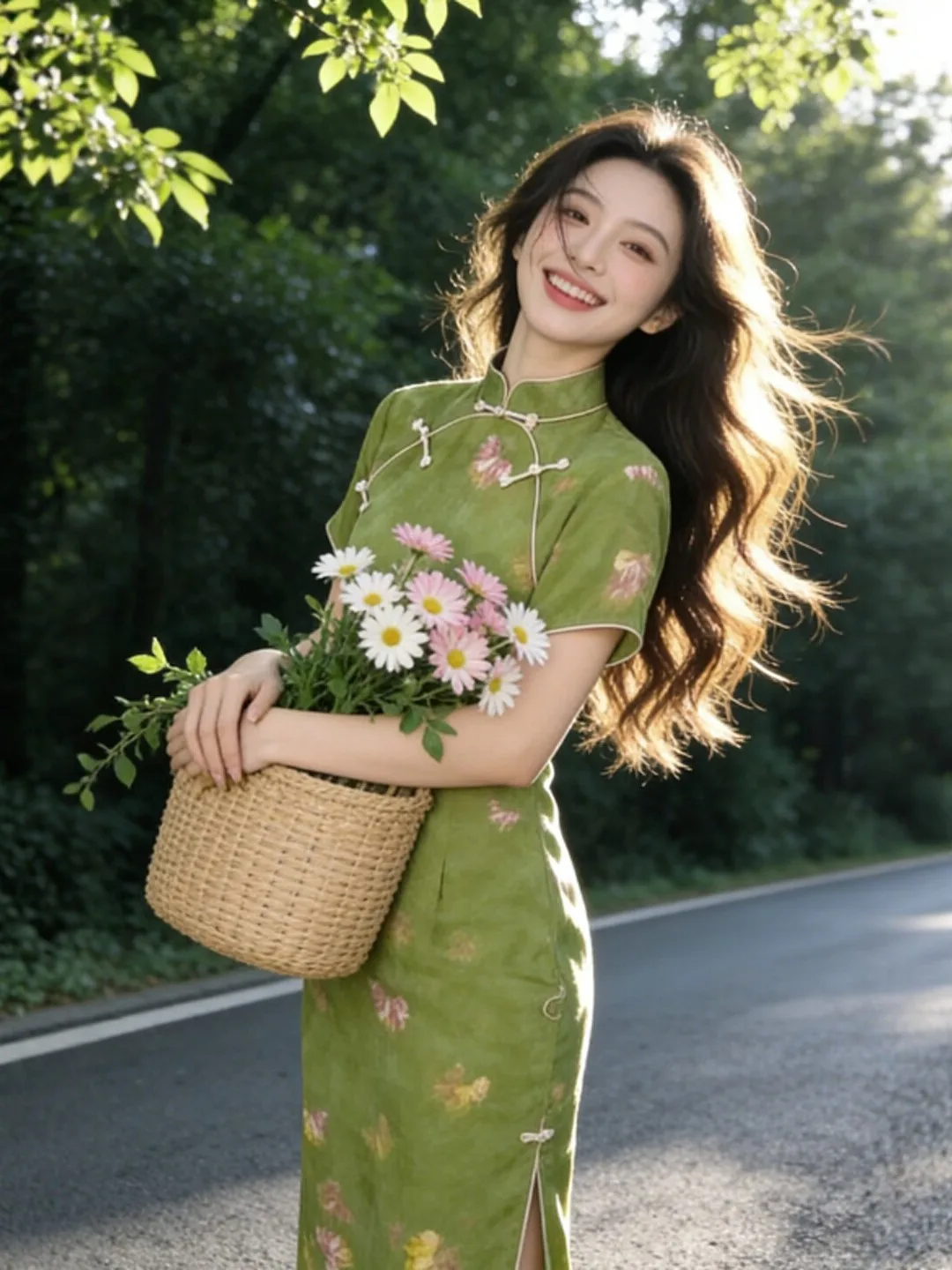 

Retro Unique Beautiful Print Bodycon Dress New Chinese Style National Trend Split Bodycon Long Dress Summer Women's Fashion