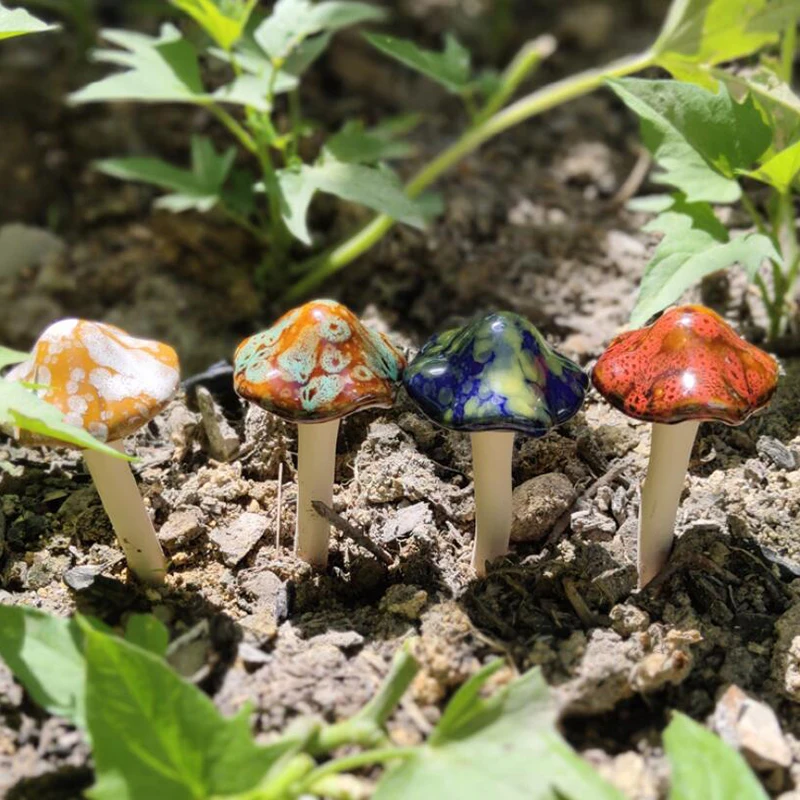 Maceta de seta pequeña para decoración de jardín, artesanías de cerámica