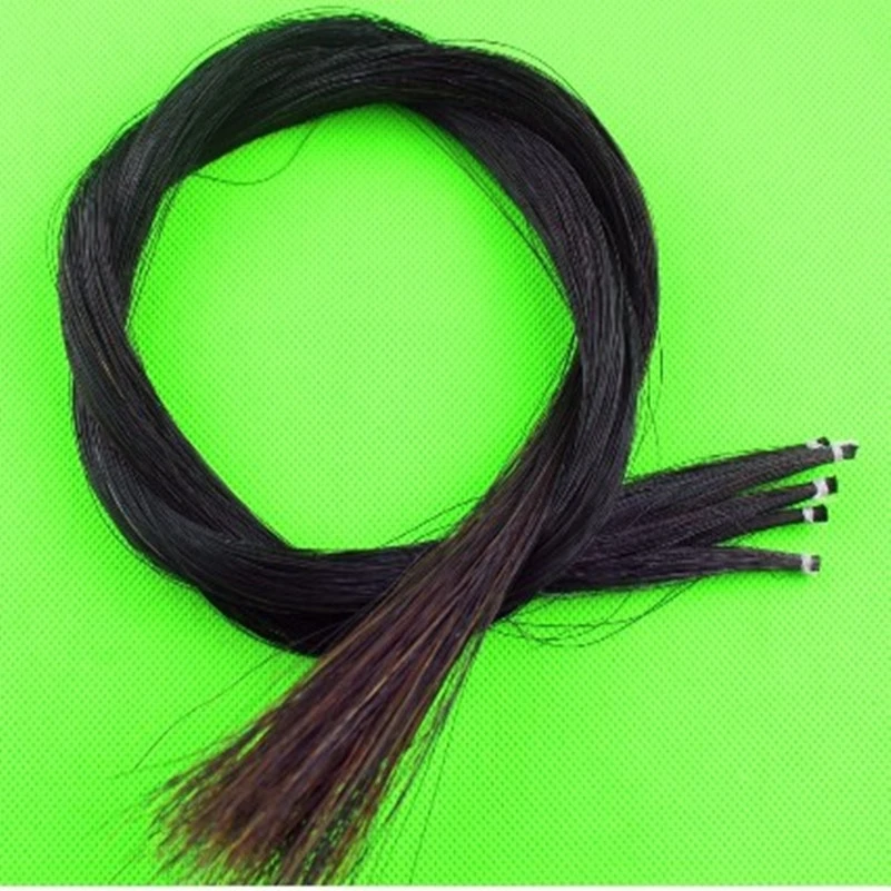 

5 hanks violin viola cello Mongolia natural black bow hair horse tail 80-85 cm Free Shipping