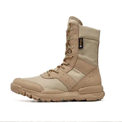 Summer Lightweight Breathable Desert Tactical Boots Shock Absorbing Hunting Shoes SFB Men Women's CQB Special Military Boots