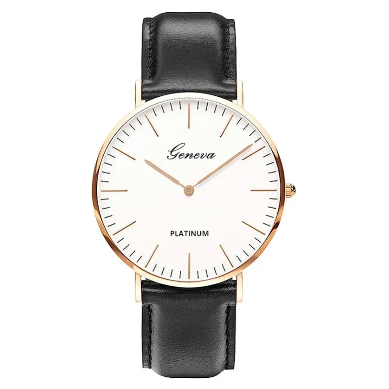 Nieuwe herenhorloge mode casual ultradunne horloges eenvoudige heren zakelijk lederen quartz horloge klok luxe relogio masculino