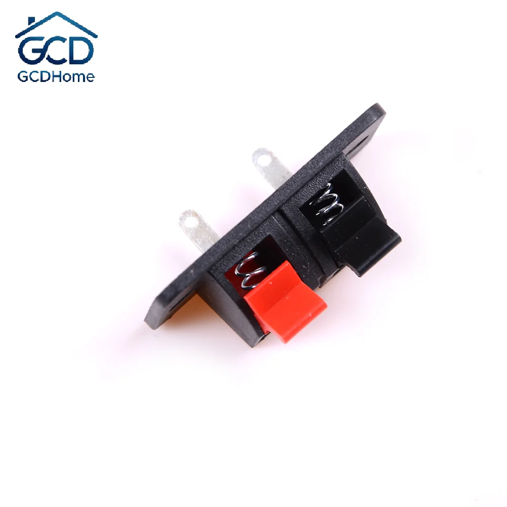 5/10pcs 2 Positions Push In Jack Spring Load Audio Speaker Terminals Panel Connector