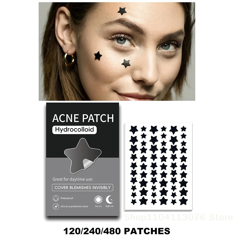 

Five-pointed Star Acne Pimple Patch Sticker Waterproof Acne Treatment Pimple Remover Tool Facial Mask Skin Care Hidden Pimple