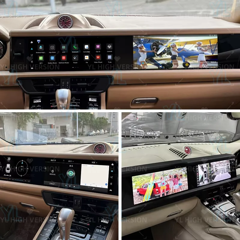 CY Android Dual Screen Interaction For Porsche Cayenne 2010-2017 GPS Navigation Auto Carplay Car Multimedia Player Head Unit  4G