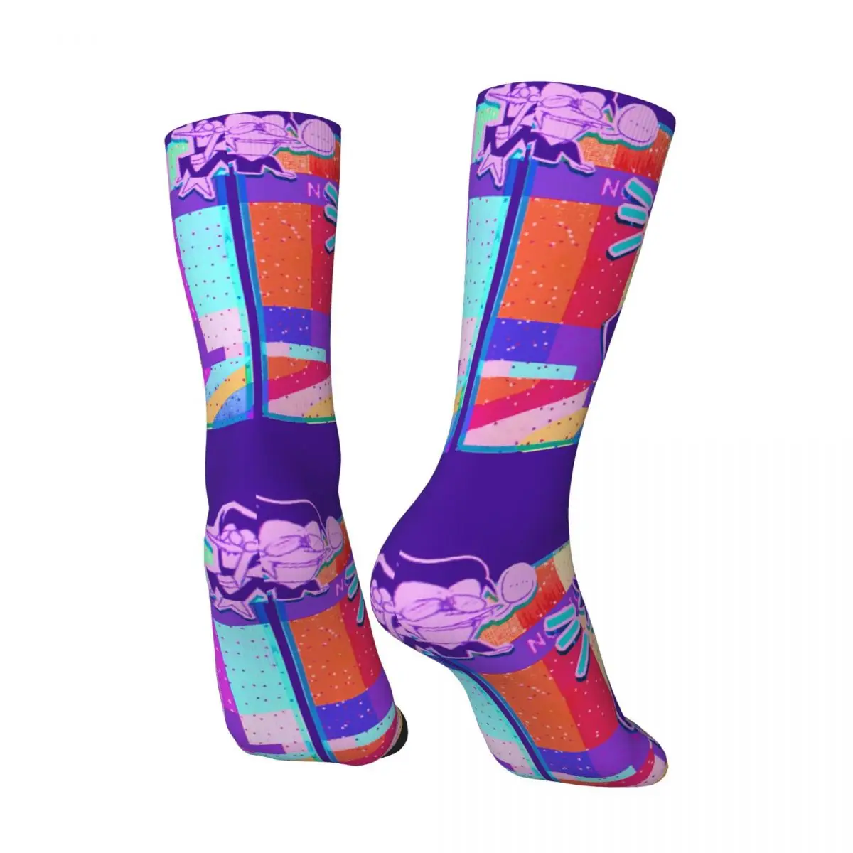 Funny Crazy compression Colorful Spamton Sock for Men Hip Hop Harajuku Deltarune Happy Quality Pattern Printed Boys Crew Sock