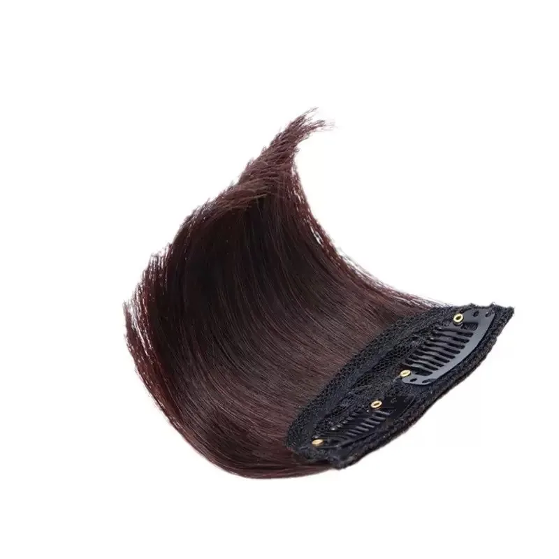Synthetic Short Straight Pad Invisible Hair Extension Lining of Hair Top Side Cover Hairpiece for Women image 2