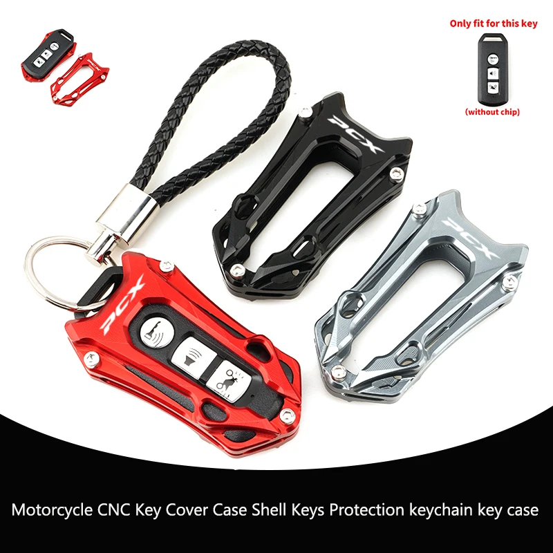 

New Fit For HONDA PCX150 PCX125 PCX 150 125 Motorcycle CNC Key Cover Case Shell Keys Protection keychain key case Keyring PCX