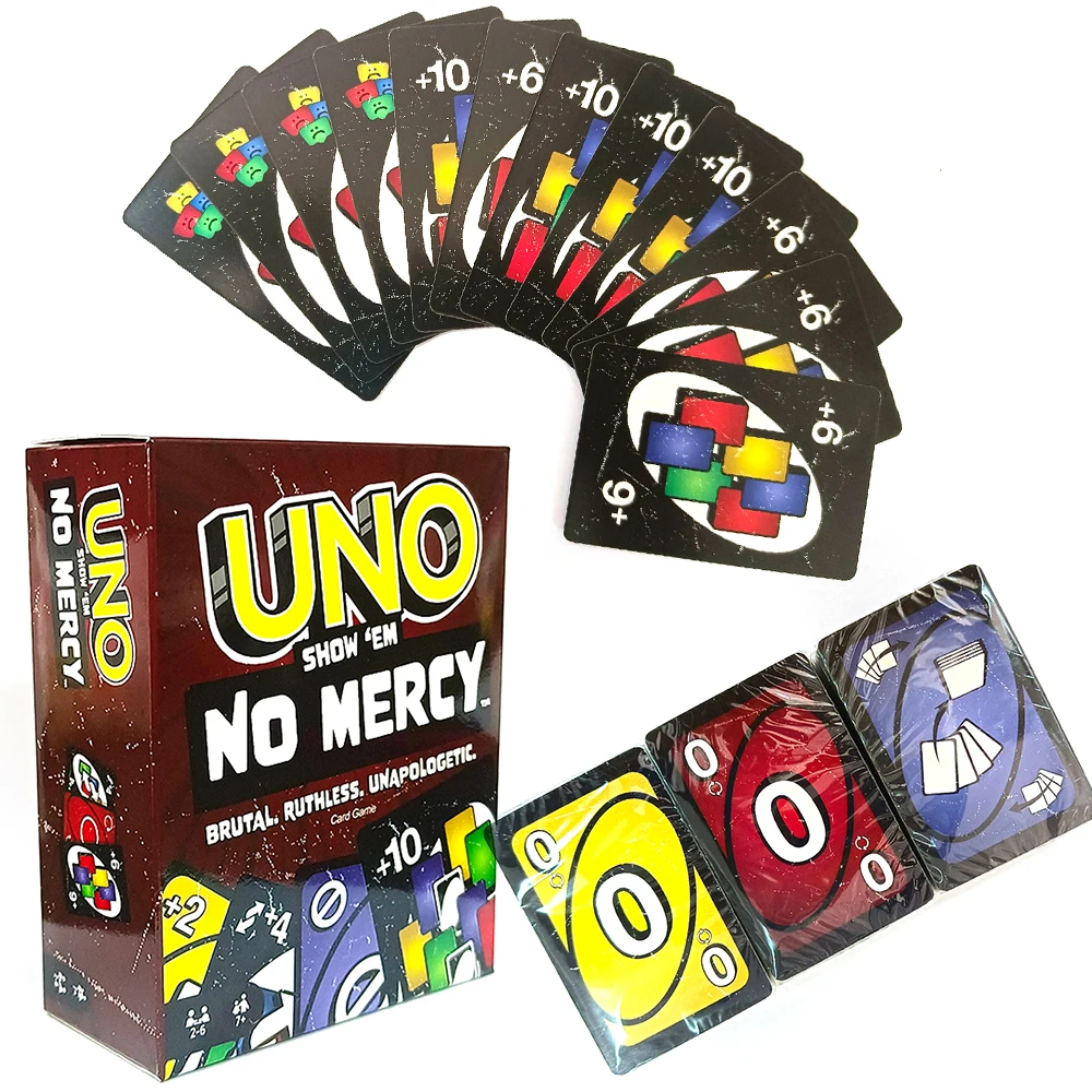 UNO Dragon Ball Z Matching Card Game SHOWEM NO MERCY Multiplayer Family Party Boardgame Funny Friends Entertainment Poker