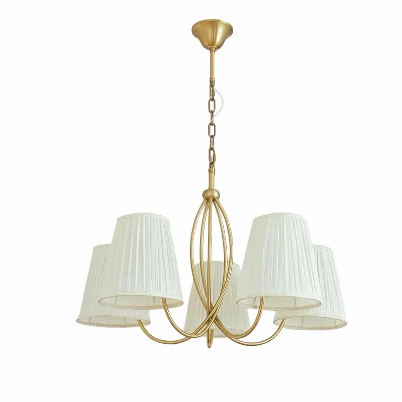 All-copper American retro European French light luxury living room study dining room bedroom fabric designer recommended