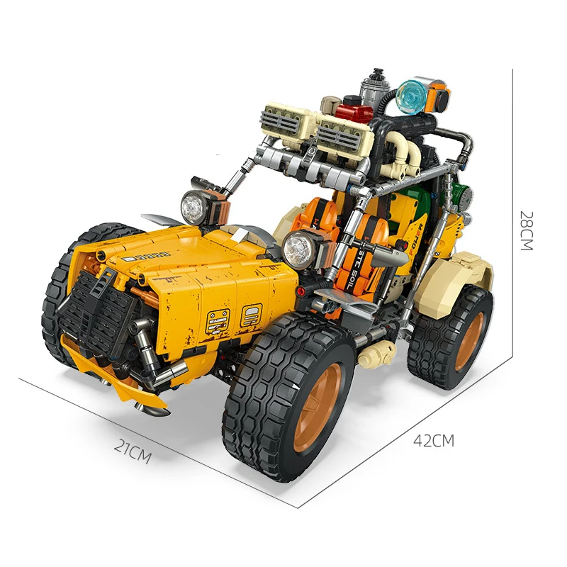 Technical Building Block Orv Wasteland Navigator ATV Radio 2.4ghz Remote Control Vehicle Truck Bricks Rc Toys For Kids Gifts