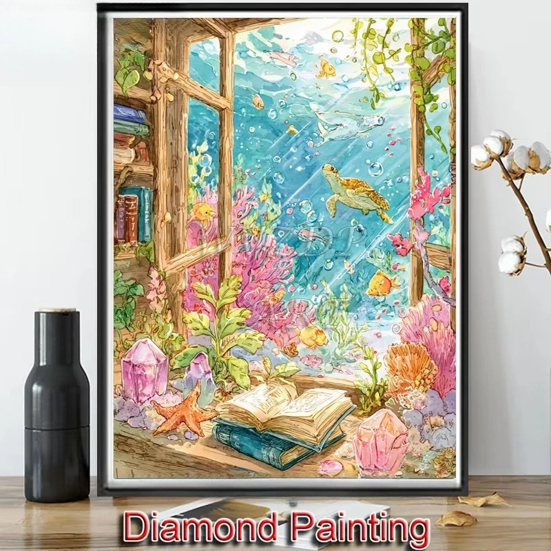 Landscape With Flowers Full Crystal Diamond Painting Kit For Home Wall Decor Square Diamond Embroidery DIY Art Gift Set