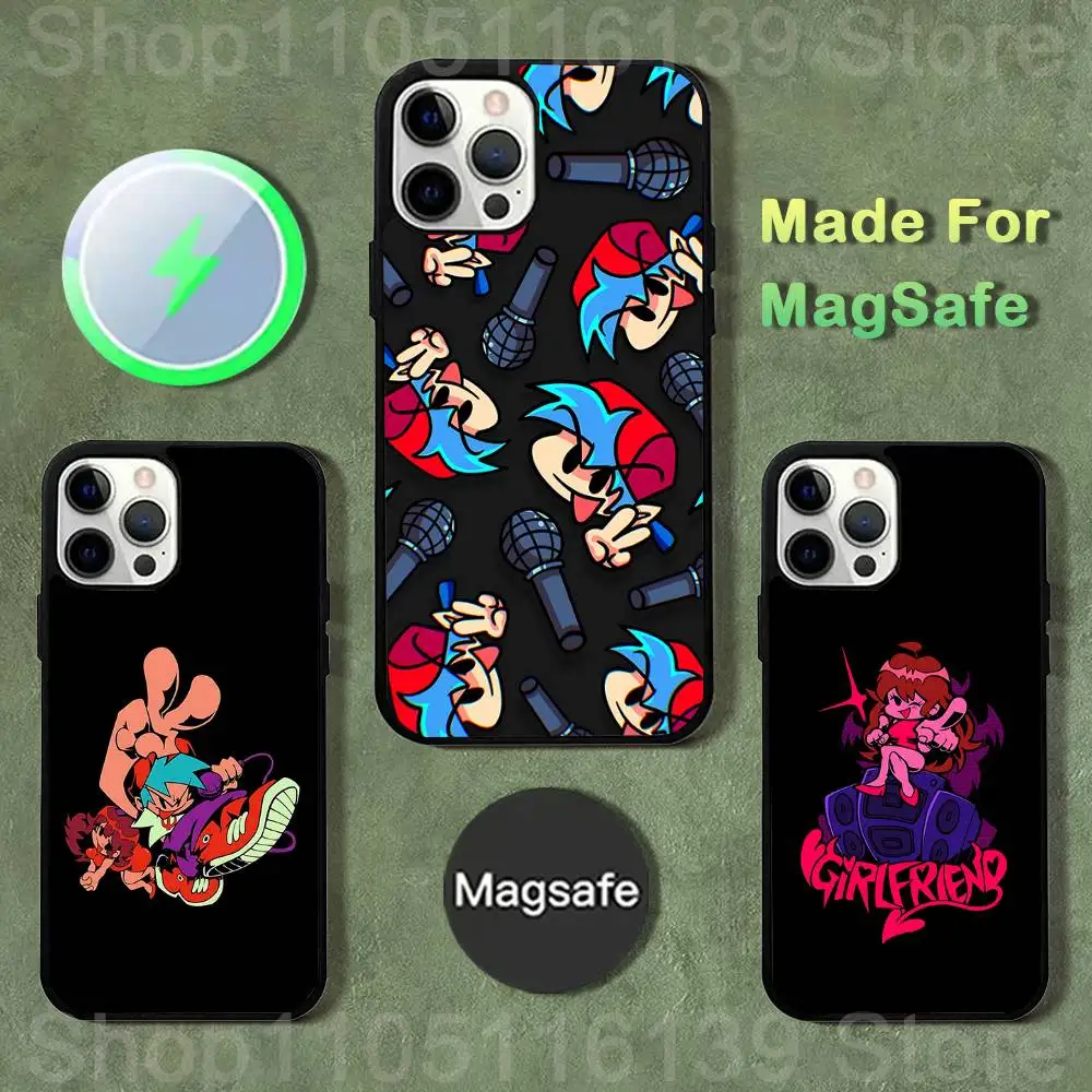 

Game F-Friday Night Funkin Phone Case For iPhone 17,16,15,14,13,12,11,Pro,Max,Plus,Mini,SE4,E Magnetic Magsafe Wireless Charging