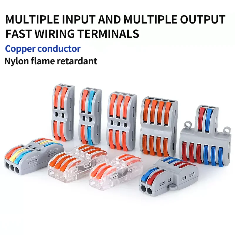 

SPL-2 Fast 2-In 2-Out, 3-In 6-Out Wiring Terminals 2-Position 2/3/4/5pin Connectors Wire Connectors electrical Connector Kit