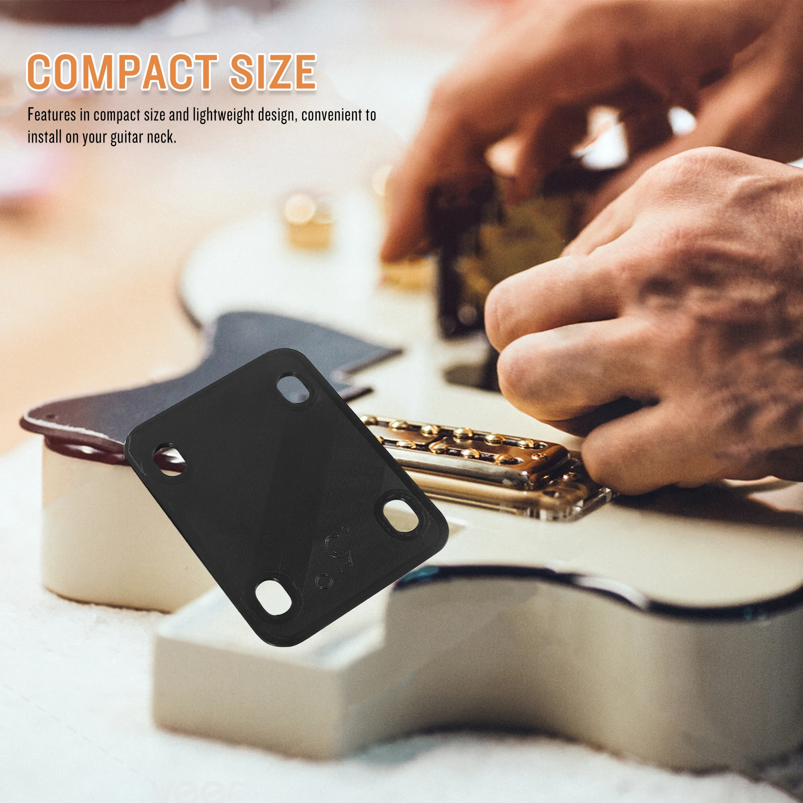 

3pcs Plastic Neck Replacement Durable Bass Shims Repair Gaskets Thickened Heightening Shims For Guitar Neck Adjustment Guitar