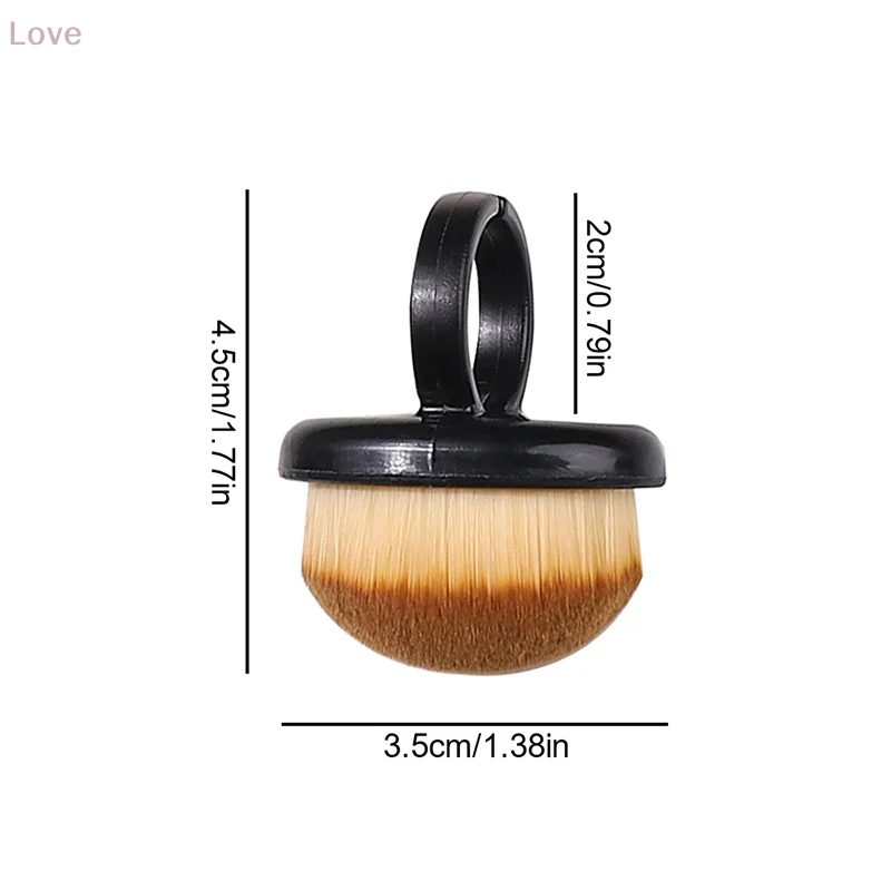 [L&P] 네일 아트 더스트 브러쉬 버클 브러쉬 타원형 젤 먼지 제거 메이크업 링 모양 브러쉬 매니큐어 도구