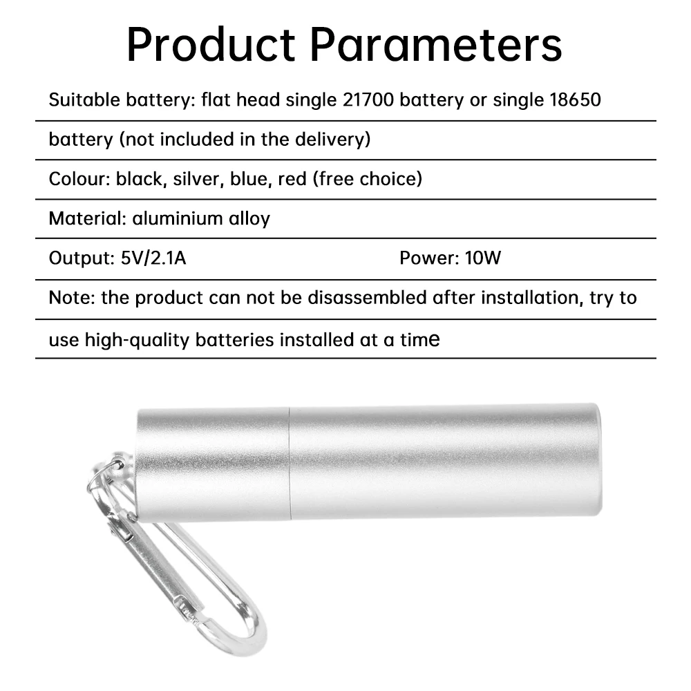 Portable Battery Box USB 5V 1A Power Bank Case 18650 Mobile Power Kits DIY Charging Charger Universal Cell Phone