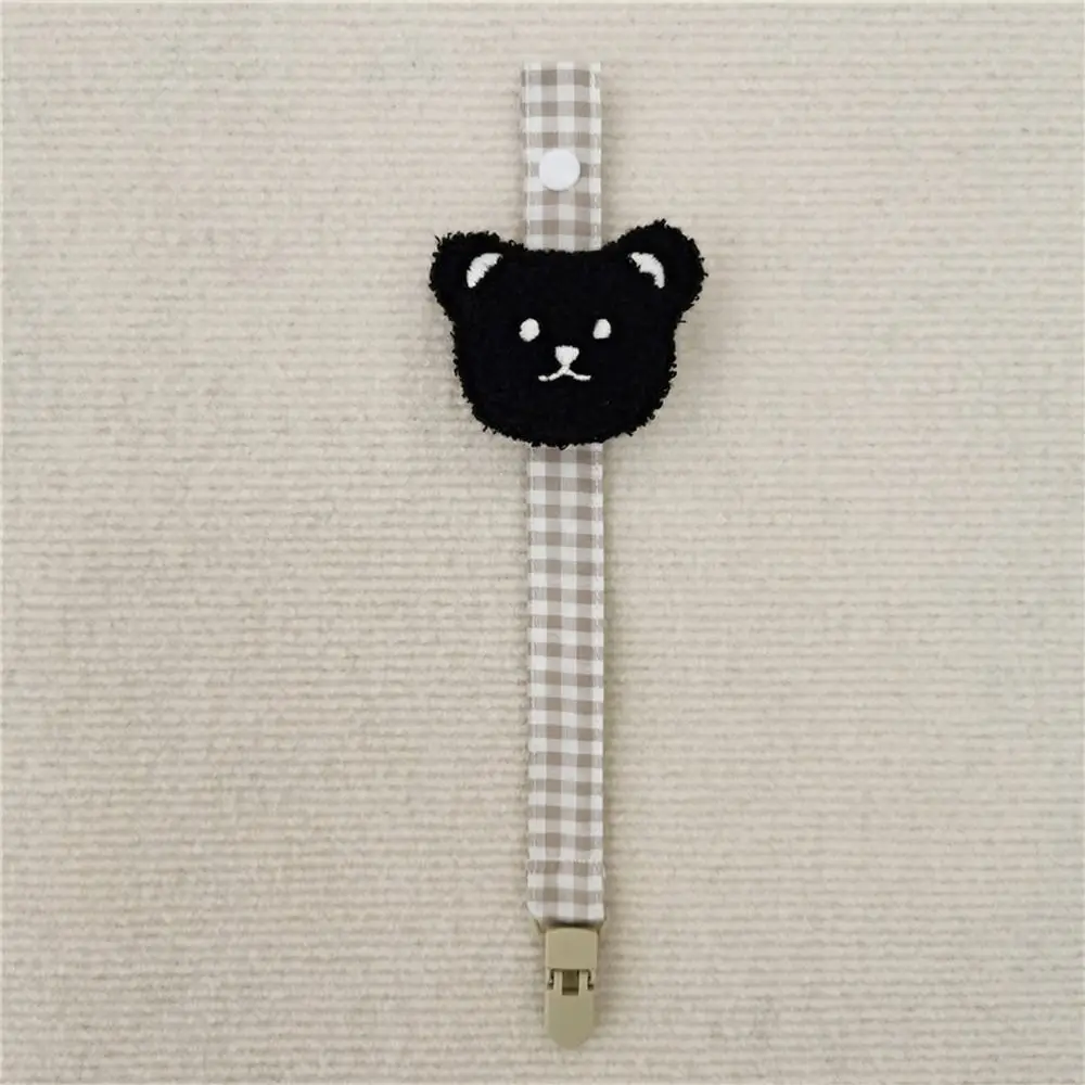 

Cloth Anti-drop Plush Bear Non-slip Soother Holder Molar Chain Nipple Holder Baby Pacifier Chain Pacifier Clips Chains