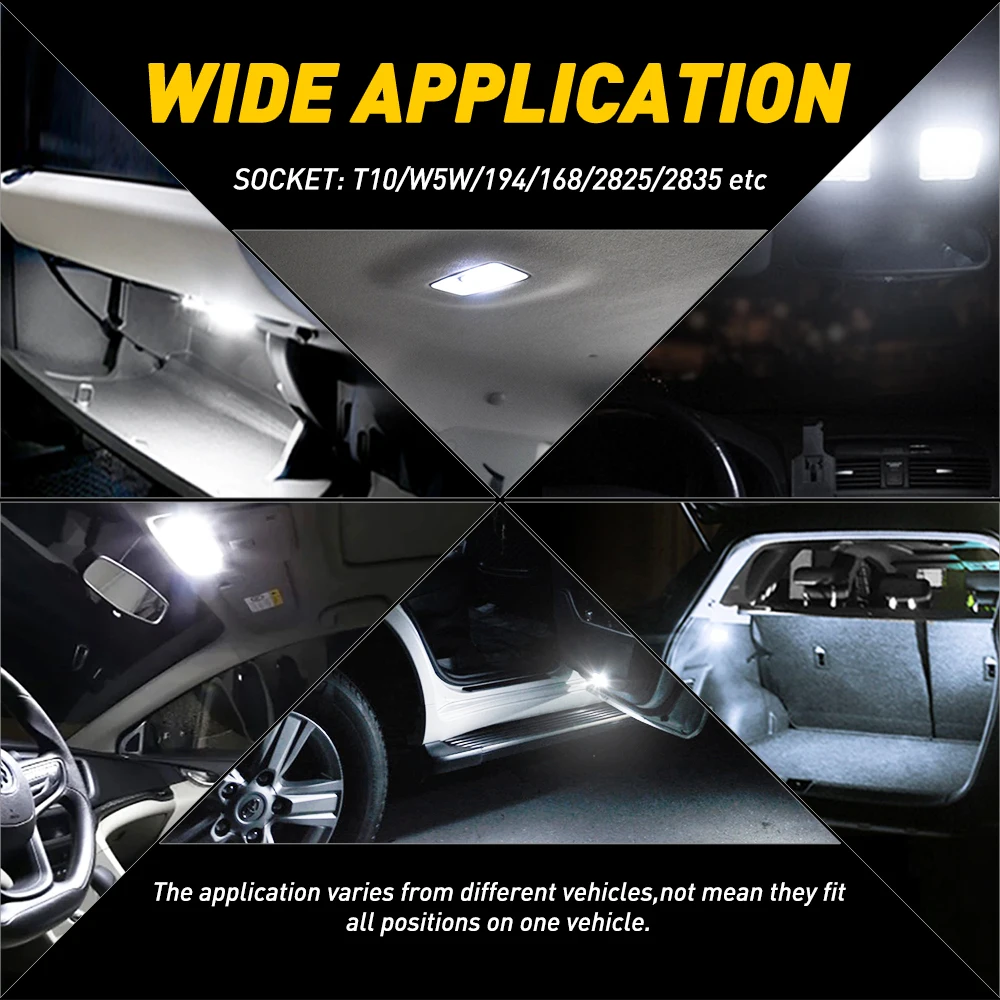 20/10/2X T10 W5W LED Canbus الداخلية ضوء الليل لبيجو 207 مازدا 2 3 6 CX5 CX3 جولف 4 5 6 7 فولكس فاجن أودي A3 8P A4 B6 B7 #4