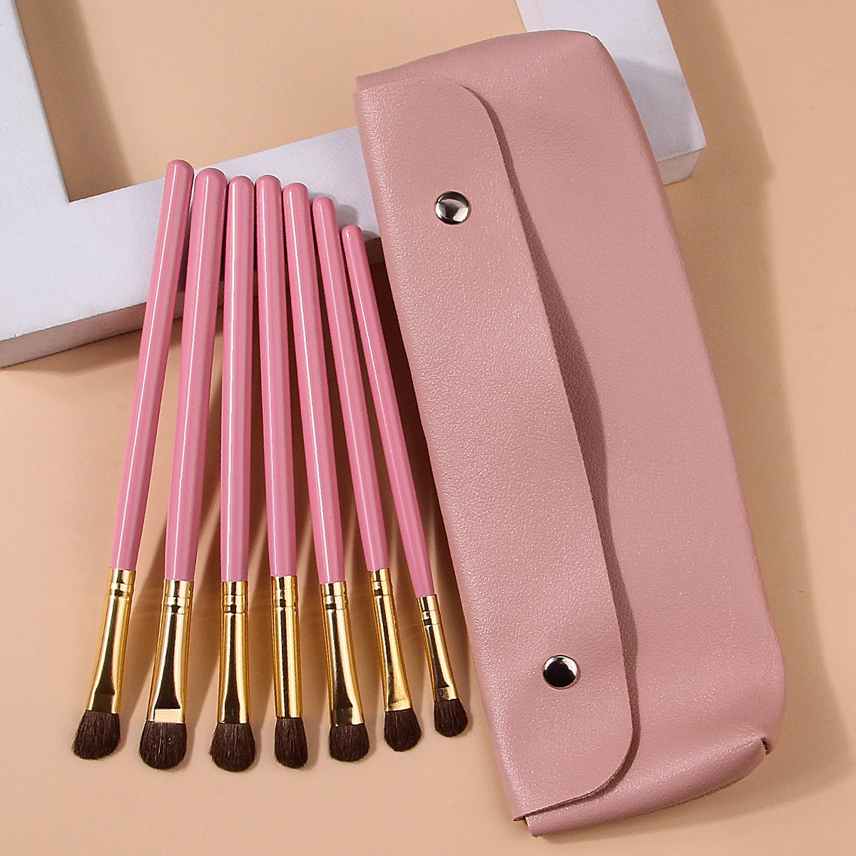 8PCS 아이 메이크업 브러쉬 세트, 부드러운 아이섀도 브러쉬, 블렌딩 브러쉬, 눈썹 브러쉬, 다기능 브러쉬 세트 및 보관 가방