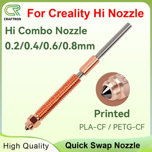 Para Creality Hi boquilla creality hi Combo 0,2/0,4/0,6/0,8mm boquillas de acero para Creality Hi boquilla impresión HiC accesorios de impresora 3d
