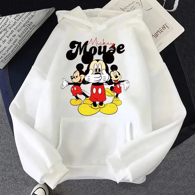 

MINISO Kawaii Paradise Fashion Minnie Mouse Y2K Women's Hoodie Creative Design Disney Duck Mickey Pattern Women's Hoodie Casual