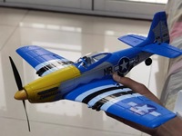 Volantex 761-5v2 Blue P-51d Rc Four-channel Remote Control Airplane Model Electric Foam Rc Aircraft Children Gift