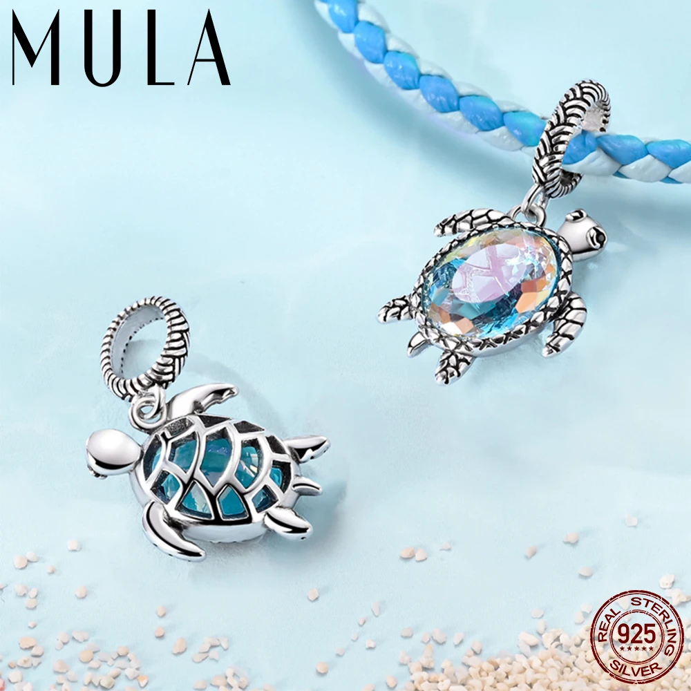 مولا 1 قطعة رائجة البيع 925 الفضة السلاحف البحرية سحر صالح الأصلي سوار DIY امرأة مجوهرات