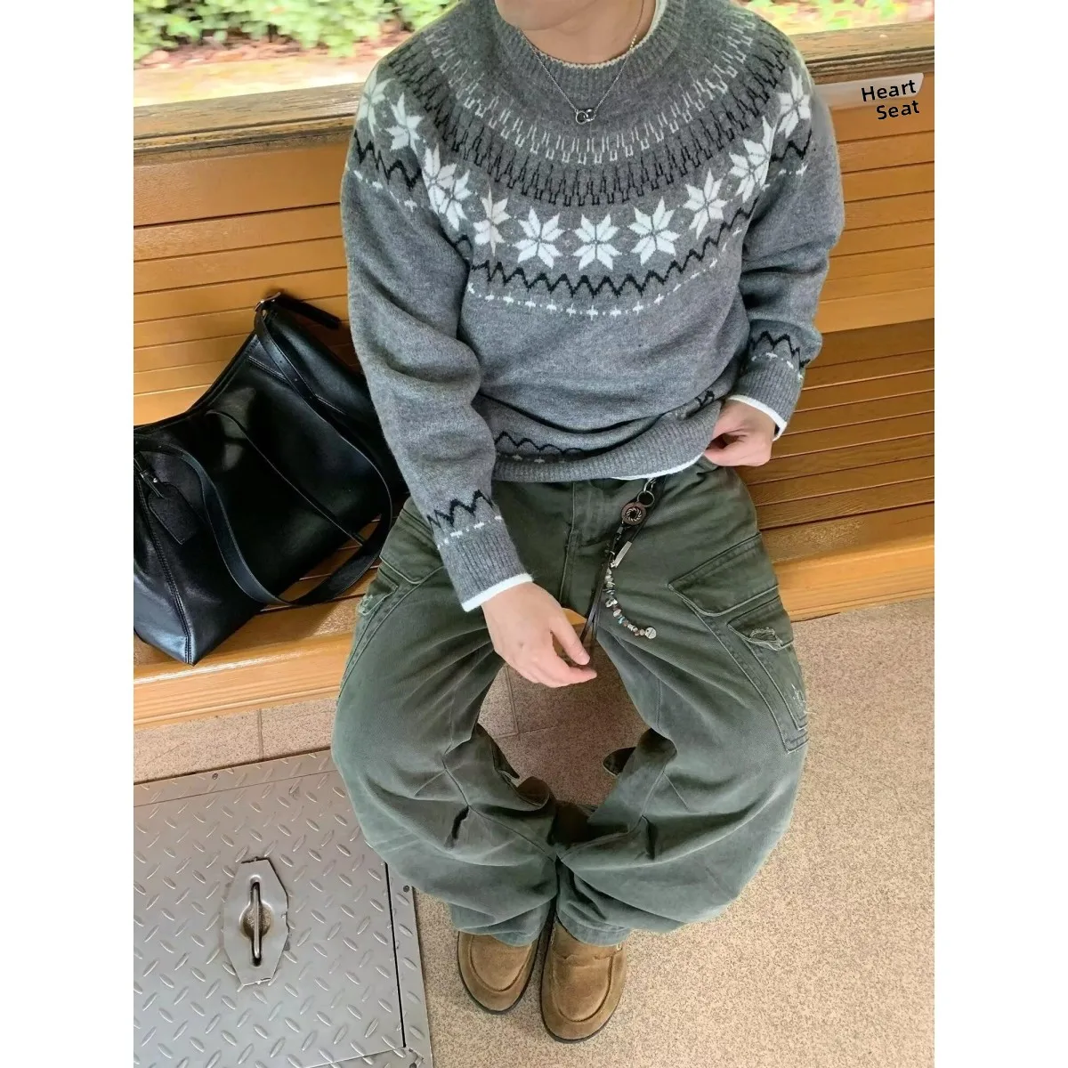 

Мужской вязаный свитер с круглым вырезом, модный осенне-зимний повседневный топ из мягкого полиэстера с длинными рукавами