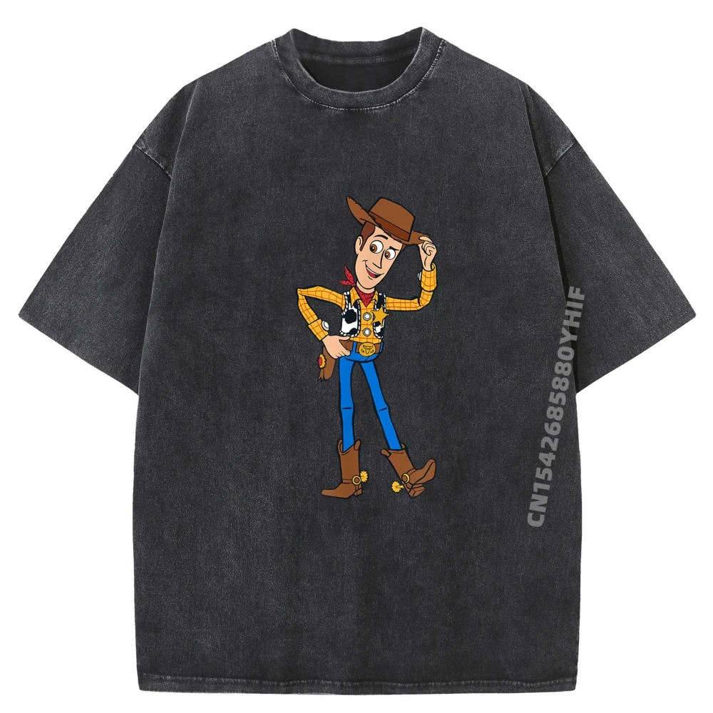 

Story 4, ковбойские забавные футболки «Hello Woody», мужская уличная одежда, корейская модная стираная футболка, летние дышащие топы