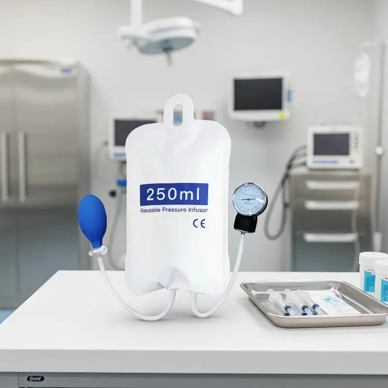 1Pcs 250ml 500ml 1000ml Infusion Pressure Bag With Pressure Display For Blood And Fluid Quick Infusion