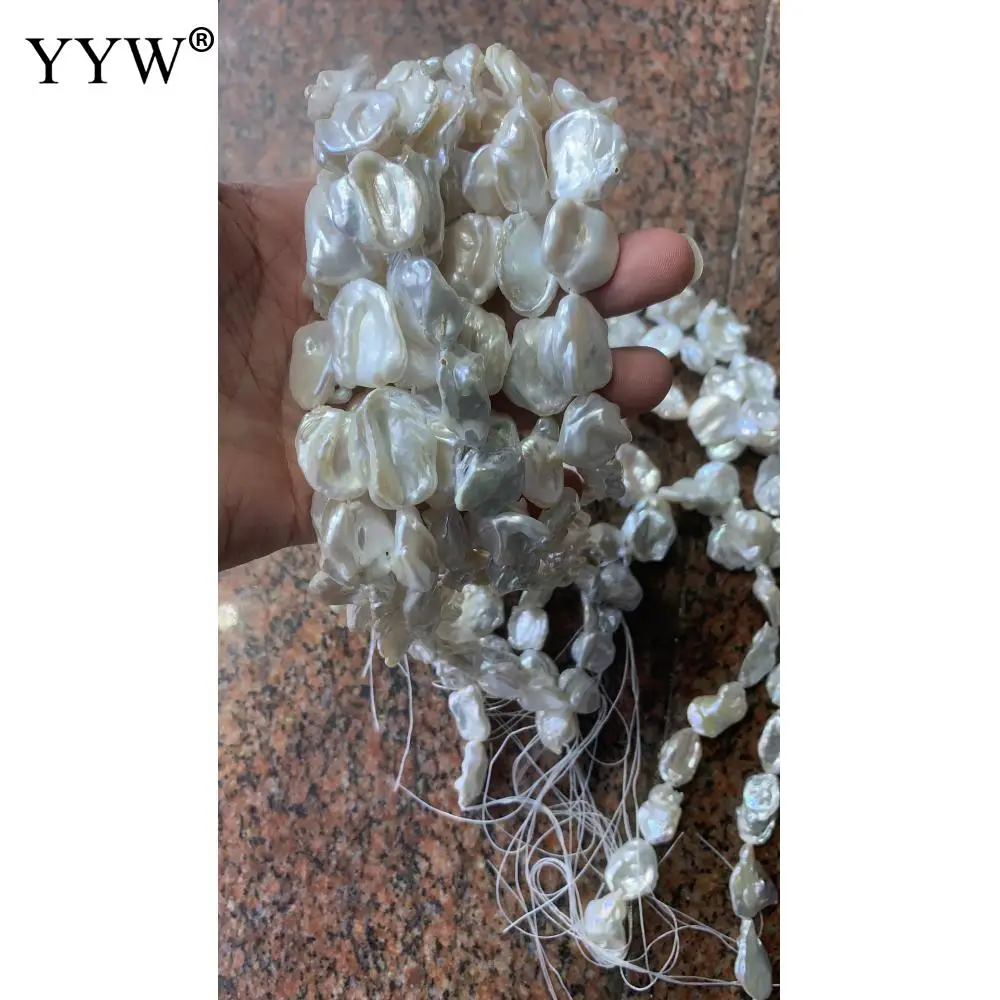 

Wholesale 10-16mm Cultured Baroque Freshwater Pearl Beads For Jewelry Making Diy Women Men Necklace Bracelets 15 Inch Strand