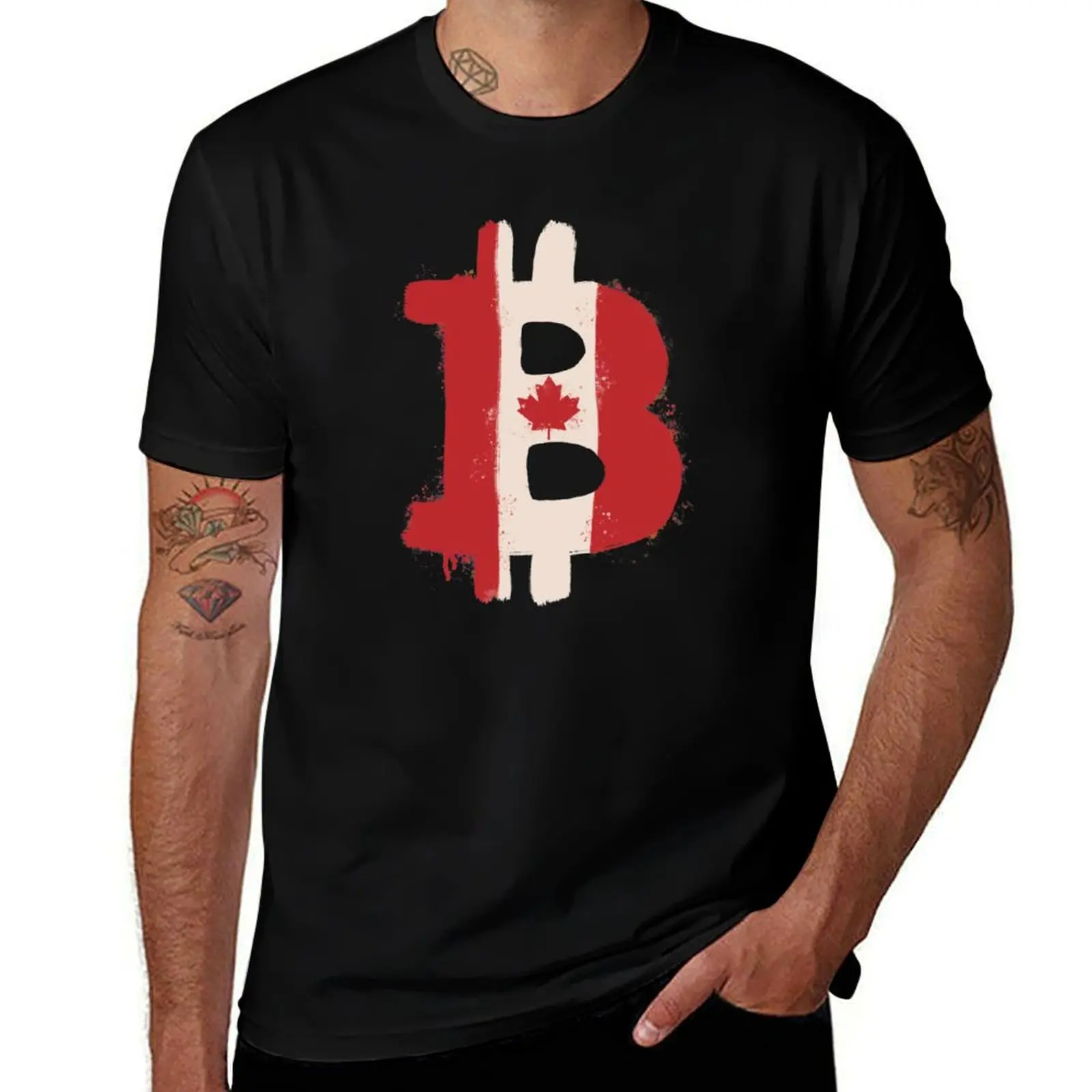 

B Is For Bitcoin Canadian Edition T-Shirt t shirt man plain man t shirt designer t shirts cotton 100% T-Shirt