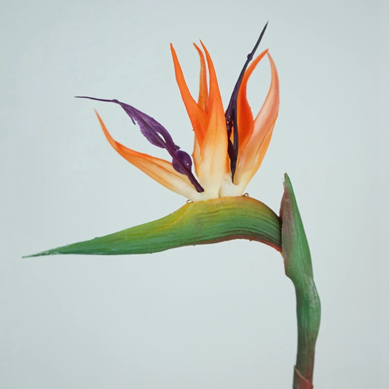 Fiori artificiali Uccelli del paradiso Piante verdi Ghirlanda per interni ed esterni Decorazioni per ufficio da giardino (confezione da 6)