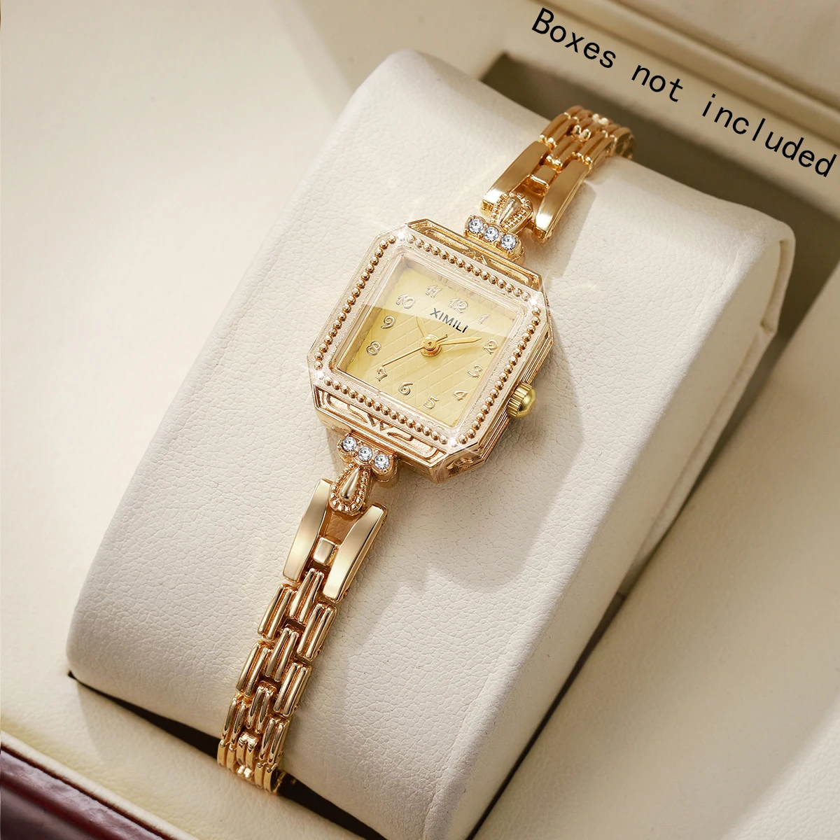 

Элегантные квадратные женские часы, модный браслет со стразами, женские кварцевые наручные часы, часы для девочек, Reloj Mujer (без коробки)