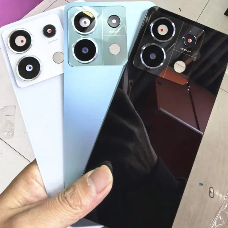For Xiaomi Redmi Note 13 Pro 5G 2312DRA50C Glass Battery Cover Back Door Phone Rear with Camera Lens Replacement Parts