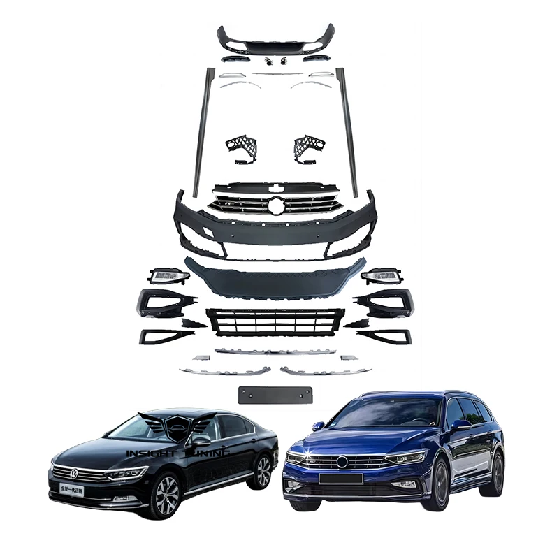 

New Arrival Car Bumper Grills Fog Light Bodykit for Vw Passat B8 2016 Upgrade to Passat B8.5 R Line 2020 Body Kit