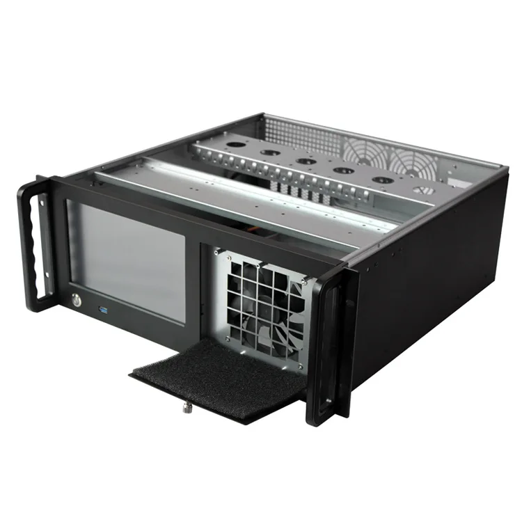 

19 Inch 4U Rackmount Server Case with 8.9" Touch LCD Display Hotswap 450mm Depth Server Chassis