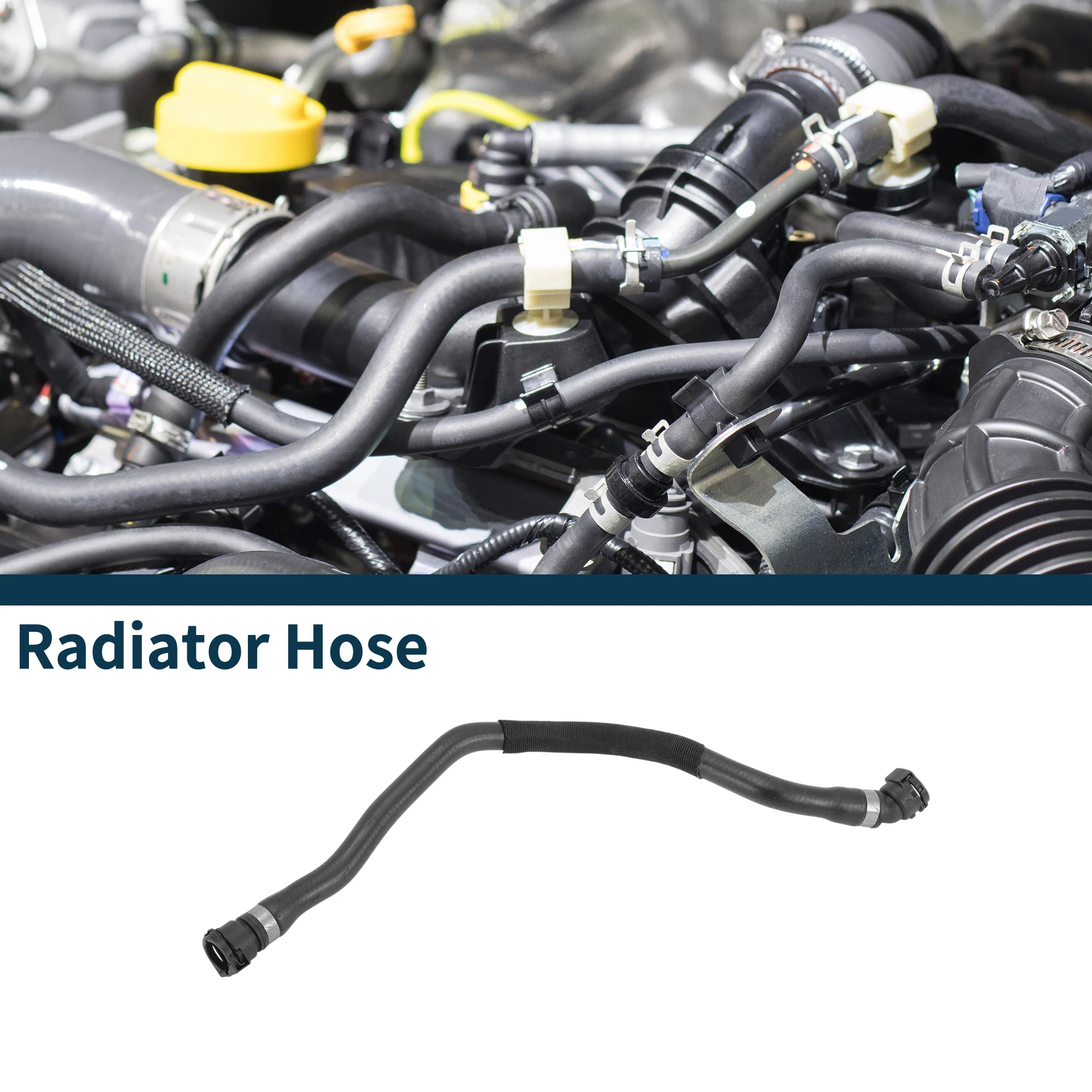 

UXCELL Radiator Hose Heater Hose Radiator Outlet Hose Pipe for BMW 7 Series 02-05 No.17127508043 Rubber Coolant Hose Black 1 Pc