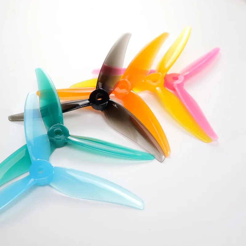 4 pieces/2 pairs Gemfan 51466 V2 5 inch 3 blades/three blades propeller FPV brushless motor for FPV racing drone 6 colors yellow