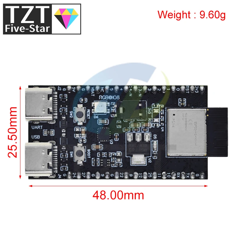 Imagem -02 - para Arduino Fio Série h2 Zigbee Ble Esp32-h2 Esp32-h2-devkitm1 n4 Esp32-h2-mini-1 Tzt-esp32-h2-devkitm