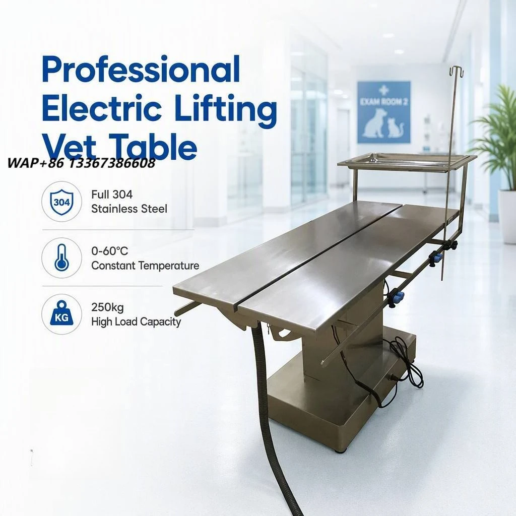 EUR VET Multifunctional Veterinary Medical Surgery Pet Dog Stainless Steel Electric Operating Table Disposable Examination Table