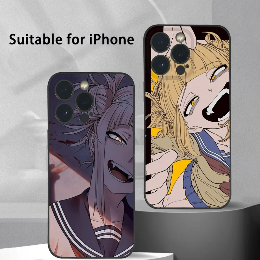 

Anime H-Himiko T-Togas Girl Phone Case For iPhone 16 15 14 13 12 11 Pro Max Plus Mini Frosted Soft Shell Funda
