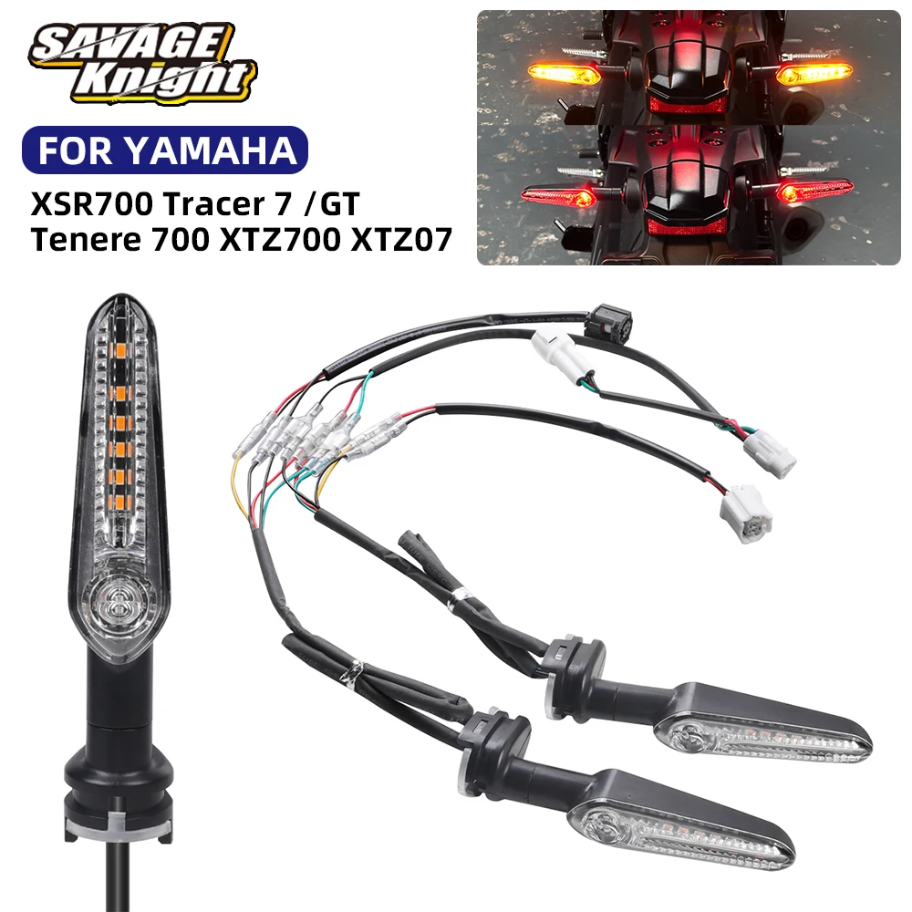 

LED 3 in 1 Turn Signal Tail Brake Light For Yamaha Tenere 700 XTZ07 Tracer 7/GT MT-07 XSR700 YZF R7 2021-2025 Flasher Indicator