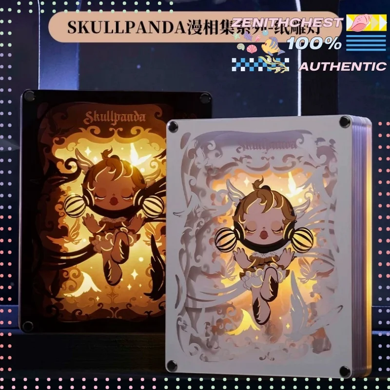 

POPMART Skullpanda Image Series Ambient Lighting Desktop & Bedroom Ornament Artistic Paper Carving Night Light Customized