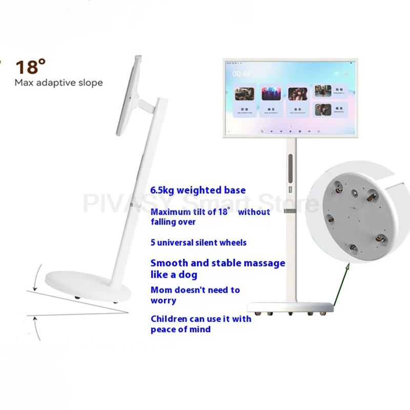 21.5/32 بوصة آلة صديق التلفزيون الذكي شاشة لاسلكية النسخ المتطابق المحمول للبث المباشر اللياقة البدنية مكتب دراسة جهاز أندرويد