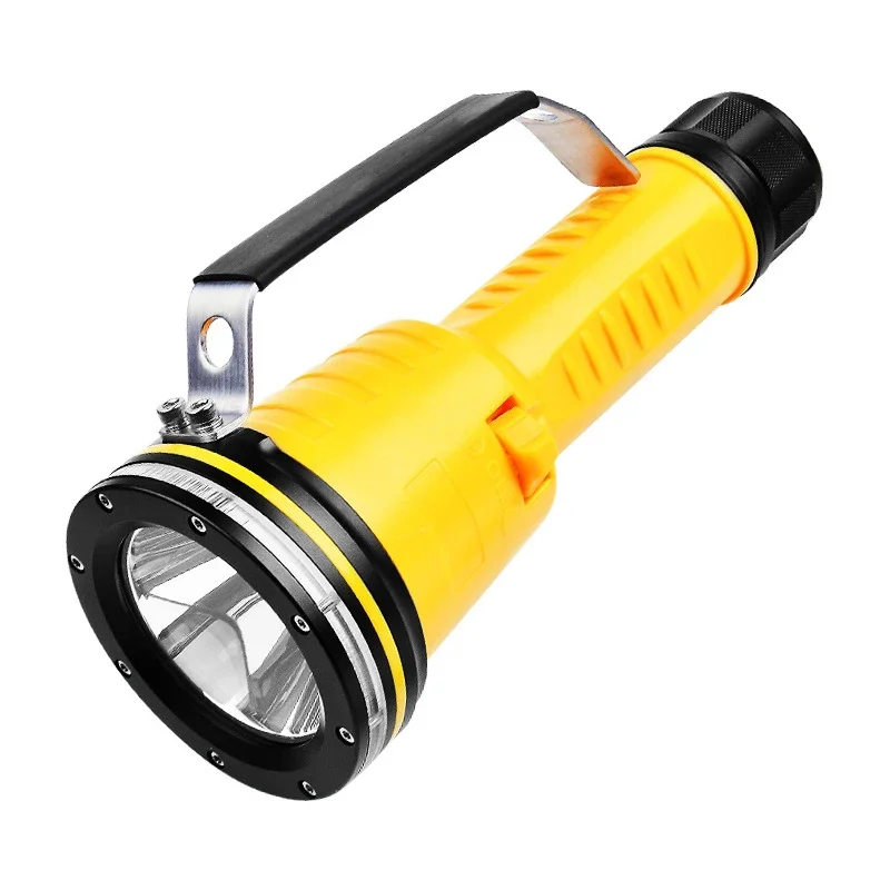 High Power LED Flashlight Outdoor Diving Portable Underwater Searchlight Aluminum Alloy Body Rechargeable