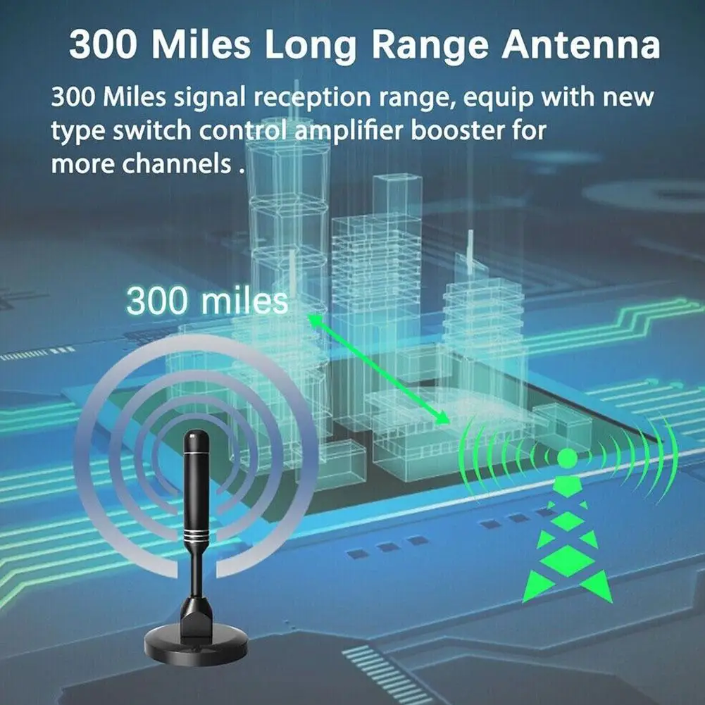 

Mayitr HD TV Indoor Digital Antenna 360 Degree Reception Stable Long Range 300 Mile For ATSC DVB-T DVB-T2
