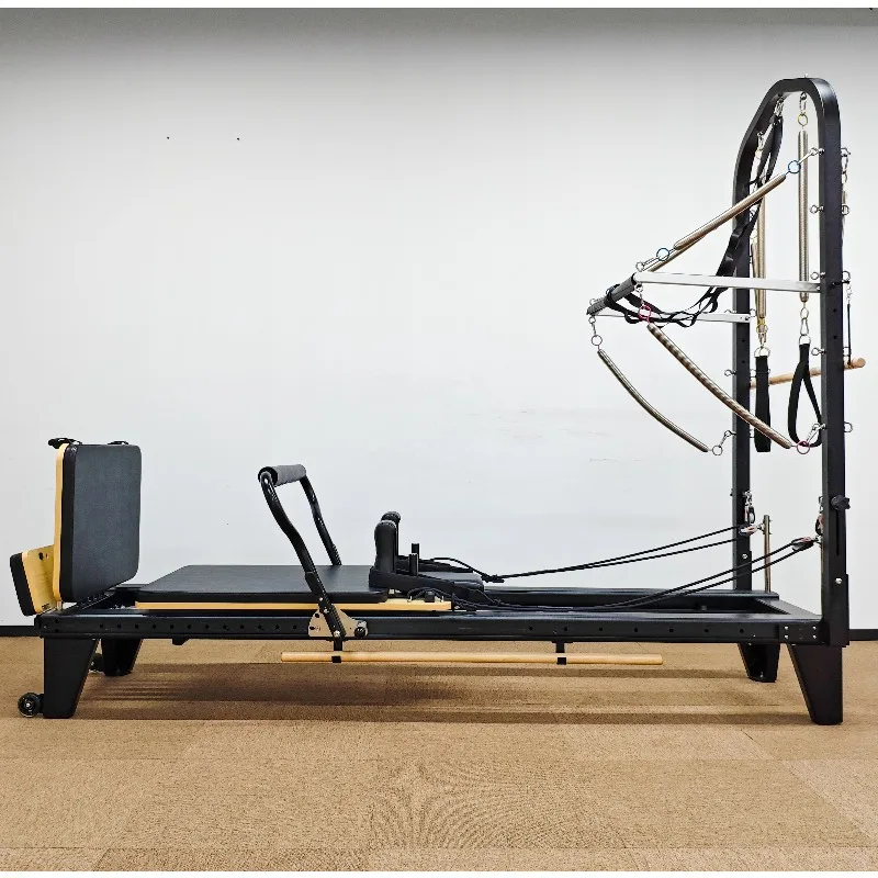 Pilates aluminum tower professional appliance, Pilates reformer with semi-trapezoidal frame
